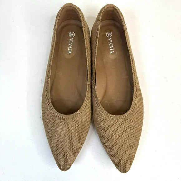 Vivaia Women's Tan Flats - Picture 3 of 9